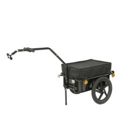 Folding Bike Trailer with Drop Down Foot Stand (Black)