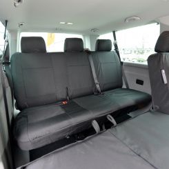 VW Transporter T5/T5.1 2nd Row Bench Seat Cover Tailored - Black (2003-2015)