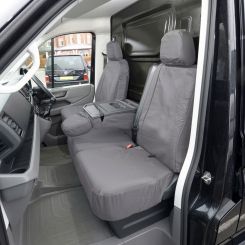 VW Crafter Tipper - Tailored Front Seat Covers - Grey (2017 Onwards)