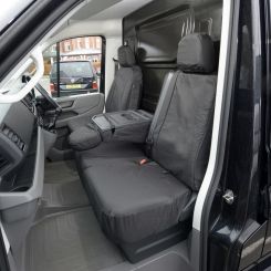 VW Crafter Van - Tailored Front Seat Covers - Black (2017 Onwards)