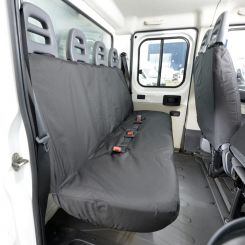 Peugeot Boxer Crew Cab Tailored Rear Seat Covers - Black (2006 Onwards)