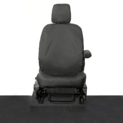 Fits Ford Transit Trail Tailored Drivers Single Seat Cover - Black (2019 Onwards)