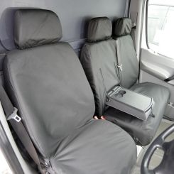 VW Crafter Van Tailored Front Seat Covers - Black (2006-2010)